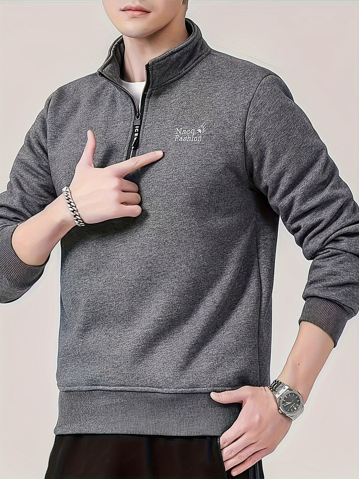 Jerry - Fleece-Lined Quarter-Zip Sweatshirt