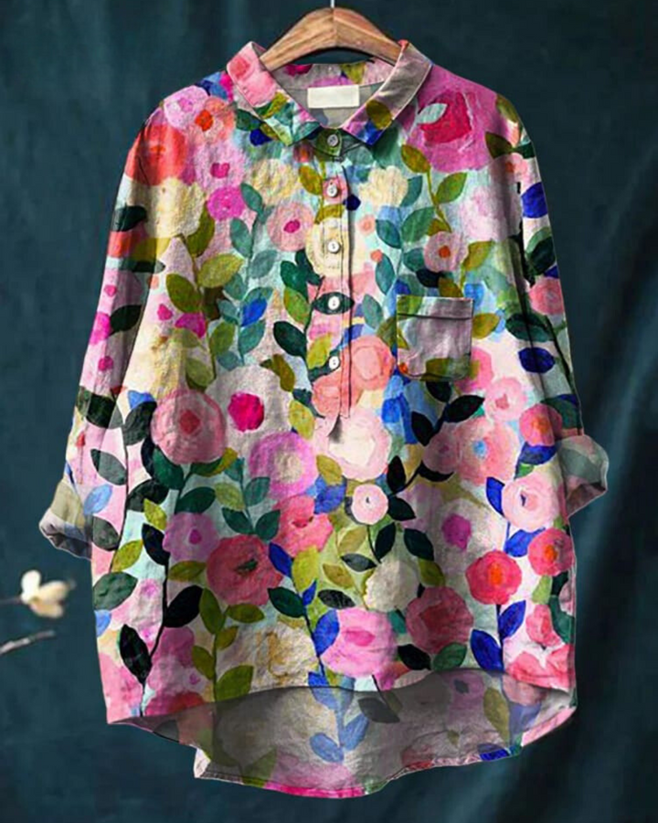 Lila - Blouse with Floral Print