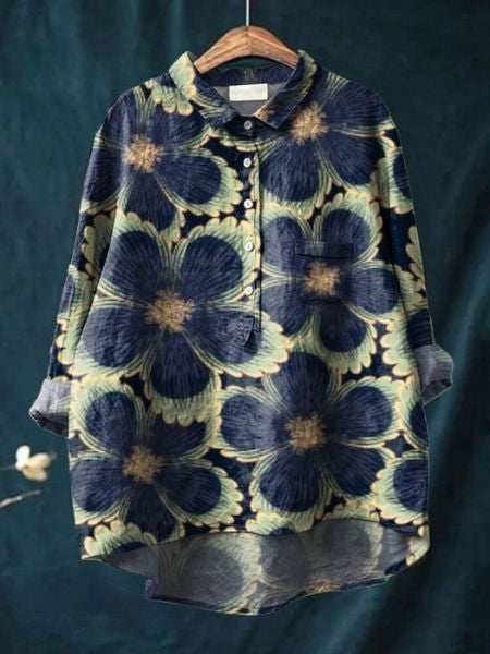 Lila - Blouse with Floral Print