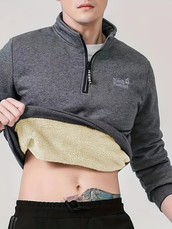 Jerry - Fleece-Lined Quarter-Zip Sweatshirt