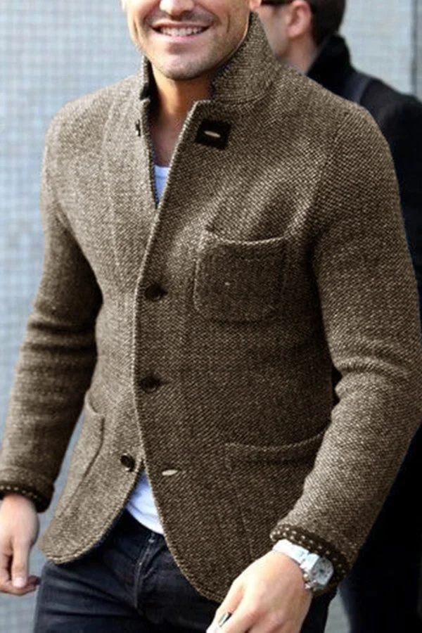 Enzo - Warm Retro Knitted Cardigan