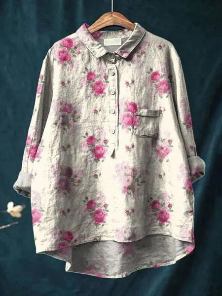 Lila - Blouse with Floral Print