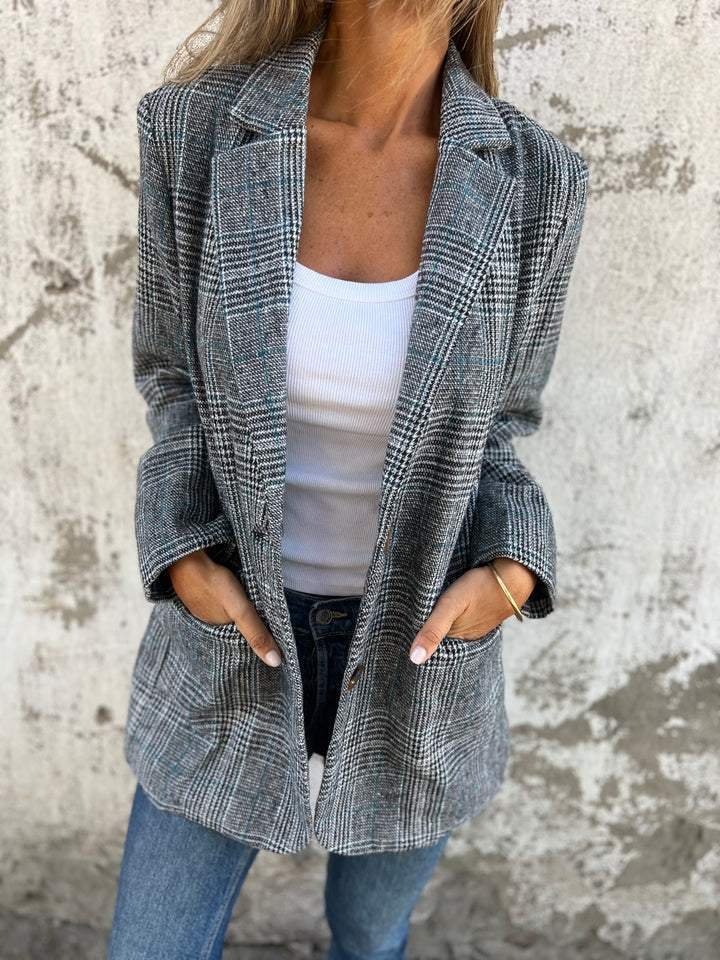 Danaya - Stylish Women's Winter Plaid Blazer