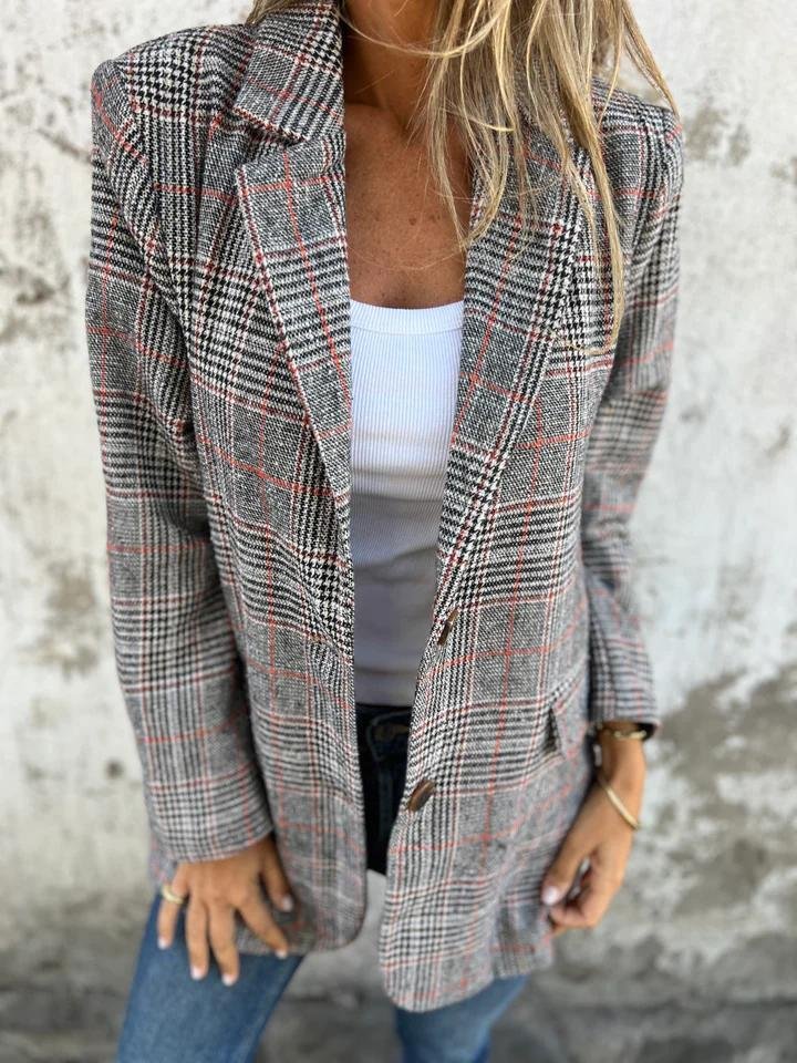 Danaya - Stylish Women's Winter Plaid Blazer