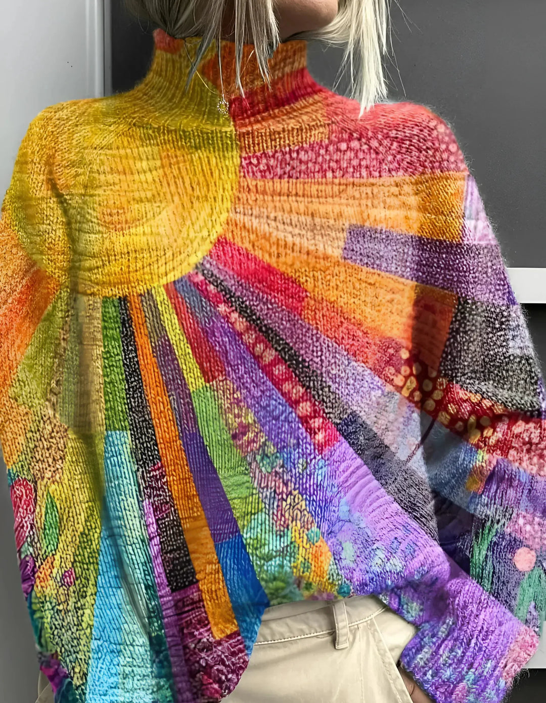 Ada - Cheerful colorful turtleneck