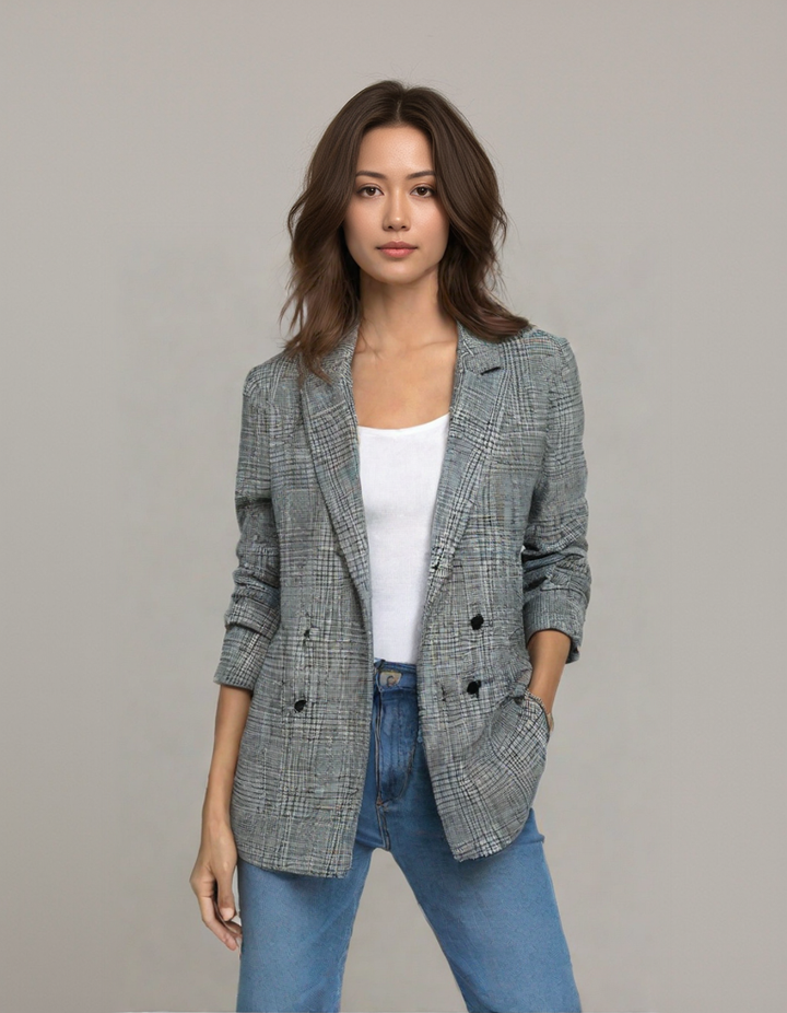 Danaya - Stylish Women's Winter Plaid Blazer