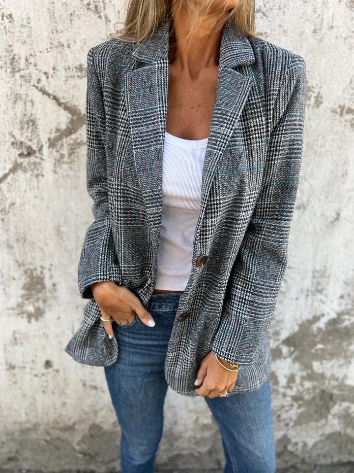 Danaya - Stylish Women's Winter Plaid Blazer